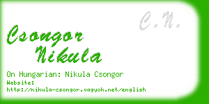 csongor nikula business card